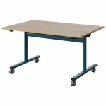 TABLE MALIBU RAB. 120X80 T4 DL STRA ALAISÉ ACACIA/BLEU 5025