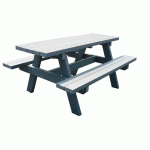 TABLE PIQUE NIQUE PARC COLORIS GRIS PRÉ-MONTÉE - À SCELLER - MANUTAN COLLECTIVITÉS