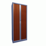 ARMOIRE À RIDEAU MÉTALLIQUE 80 X 198 CM MERISIER/ALU - MANUTAN COLLECTIVITÉS