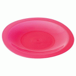ASSIETTES PLATES POLYPROPYLÈNE Ø 26 CM - TRANSLUCIDE ROUGE - PLASTOREX
