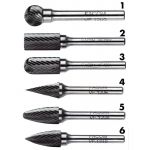 FRAISE LIME EN CARBURE DE TUNGSTÈNE N°2 TIGE 6MM 50000 TR/MIN FACOM | VFA.602