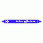 LOT DE 3 - MARQUEUR TUYAUTERIE - ACIDE SULFURIQUE - VINYLE LAMINÉ 150 X 12 MM