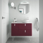 MEUBLE DE SALLE DE BAIN UNIIQ 1200 GAUCHE GRANATE - SALGAR 24683