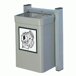 POUBELLE CITY MURALE 15 L - JAUNE - MANUTAN COLLECTIVITÉS