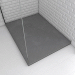RECEVEUR DE DOUCHE 120X90CM EFFET PIERRE - ARDOISE GRIS - STONE 2 AURLANE