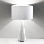 SELÈNE LAMPE TABLE COSTA RICA ABAT-JOUR BLANC, PIED BLANC