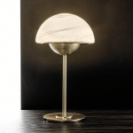 SIL-LUX LAMPE À POSER MOON EN VERRE MURANO, ALBÂTRE