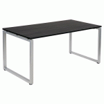 TABLE OFFICE PRO PIED CARRE 160 X 80 CM ZONZA NOIR PIED ALU
