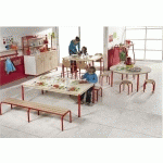 BANC EMPILABLE 3 LAMES CHLOÉ 120 CM T3 BLEU RAL 5015 - MANUTAN COLLECTIVITÉS