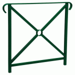BARRIÈRE HÉRITAGE SIMPLE CROIX 80 CM DOUBLE CROSSE VERT 6005 - PROCITY