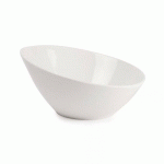 BOLS INCLINÉS OVALES EN PORCELAINE BLANCHE LUMINA 203 MM - LOT DE 6