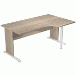 BUREAU 90° DROIT PIEDS L BOIS FAST 160CM CHÊNE CANADIEN