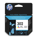 CARTOUCHE HP 302 COULEURS(CYAN+MAGENTA+JAUNE) POUR IMPRIMANTES JET D