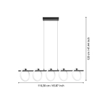 EGLO SUSPENSION LED CARANACOA À 5 LAMPES