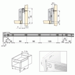 KIT TIROIR ULTRABOX-HAUTEUR 86 MM-GRIS MÉTALLISÉ-500MM EMUCA