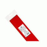 LOT DE 10 - PAPIER CRÉPON, SACHET DE 1 FEUILLE PLIÉE 75% AU FORMAT 2,50X0,50M - ROUGE