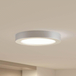 PRIOS PLAFONNIER LED EDWINA, ARGENT, 25 CM, SET DE 10 PIÈCES