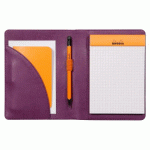 RHODIARAMA LIVRET PORTE-BLOC N°13 POUR BLOC OU CARNET FORMAT A6 - VIOLET