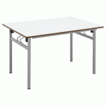 TABLE PLIANTE 4 PIEDS 160 X 80 CM T6 STRAT ABS BLANC/ALU
