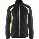 VESTE MICROPOLAIRE NOIR/JAUNE FLUORESCENT TAILLE XXL - BLAKLADER