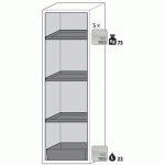 ARMOIRE SÉCURITÉ S-CLASSIC-90 S90.196.060.WDASR JAUNE