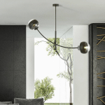 EMIBIG LIGHTING PLAFONNIER HUNTER, NOIR/CLAIR, À 2 LAMPES