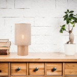 ENVOSTAR ASOLITA LAMPE À POSER, BOIS, BEIGE