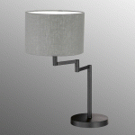 FISCHER & HONSEL LAMPE À POSER ROTA ABAT-JOUR EN LIN GRIS