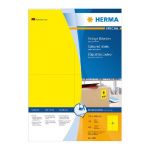 HERMA ETIQUETTES COULEUR - HERMA - COLORIS : JAUNE -  105 X 148 - BOITE DE 400 ÉTIQUETTES