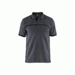 POLO DE TRAVAIL BICOLORE À MANCHES COURTES 3389 - NOIR ET GRIS MOYEN - M BLAKLADER