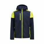 PRINTER PRIME PRIME VESTE SOFTSHELL HOMMES MARINE/JAUNE FLUO - TAILLE M