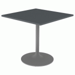 TABLE EKO 80X80 PLAT STRATIFIÉ ARDOISE - PIÈTEMENT GRIS 9006 - MOBIDECOR