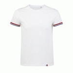 TEE-SHIRT PERSONNALISABLE HOMME EN COTON BLANC/ROYAL