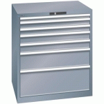 ARMOIRES À TIROIRS GRIS 870X725X1000 AVEC 7 TIROIRS 75KG - LISTA
