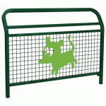BARRIÈRE 1.50 SPÉCIALE ECOLE CONVIVIALE CHIEN ZINC VERT 6005 - PROCITY