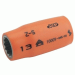 DOUILLE 1/2" ISOLÉE 1000V - FORGÉE EN ACIER AU CHROME VANADIUM - OUVERTURE 15 MM SAM OUTILLAGE
