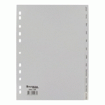 LOT DE 2 - INTERCALAIRE A4 POLYPROPYLÈNE GRIS BRUNEAU 12 ONGLETS MENSUELS GRIS - 1 JEU