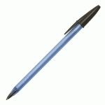 LOT DE 50 - STYLOS BILLE BIC CRISTAL SOFT À CAPUCHON POINTE 1,2 MM - ÉCRITURE MOYENNE NOIR