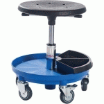 TABOURET D'ATELIER SIGMA 400P - MEDIUM - NOIR/BLEU - GLOBAL PROFESSIONAL SEATING