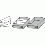 TIROIRS DE TYPE 2 POUR ARMOIRE COMBI-LA MODÈLE : 250-2 - MANUTAN COLLECTIVITÉS