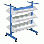 CHARIOT À LIVRES ZÉDIA COLORIS JAUNE RAL 1023 - MANUTAN COLLECTIVITÉS