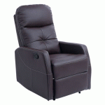 FAUTEUIL DE RELAXATION MERCATO SIMILI-CUIR CHOCOLAT - IDENTITÉS