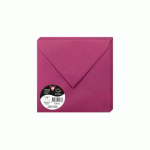 LOT DE 2 - PAQUET DE 20 ENVELOPPES POLLEN 165X165MM 120G/M2 - FRAMBOISE