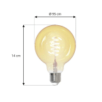 LUUMR SMART LED E27 G95 4,9W ZIGBEE TUYA HUE SET DE 3 LAMPES
