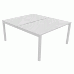 MULTIPOSTE DÉPART L140 X P163 - ECHANCRURE PIED ARCHE BLANC - BURONOMIC