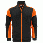 PRINTER PRIME PRIME SWEATSHIRT FULLZIP HOMMES NOIR/ORANGE - TAILLE S