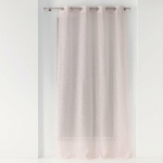 RIDEAU VOILE EFFET LIN 140X240CM ZAZY ROSE