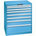ARMOIRE BLEU CLAIR 870X725X1000 AVEC 8 TIR. 200KG - LISTA