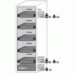 ARMOIRE S-PHOENIX VOL.2-90 S90.196.060.075.FDAC GRIS - ASECOS