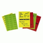 ÉTIQUETTE ADHÉSIVE PERMANENTE FLUO ORANGE 63,5X38,1 MM